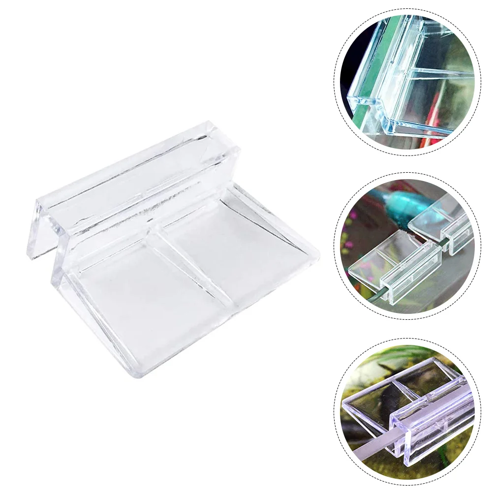 

10pcs Fish Tank Cover Bracket Aquarium Glass Cover Support Aquarium Lid Holder Aquarium Supplies Rimless Tank Lid Clips