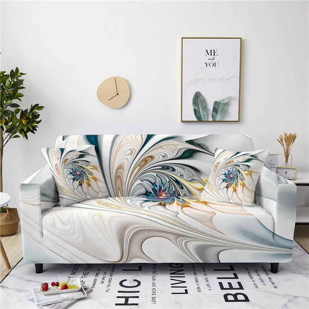 

Abstract Flower Print Sofa Cover Sectional Psychedelic Couch Cover Elastic Stretch Sofa Cover Armchair Slipcovers 1/2/3/4 Seater