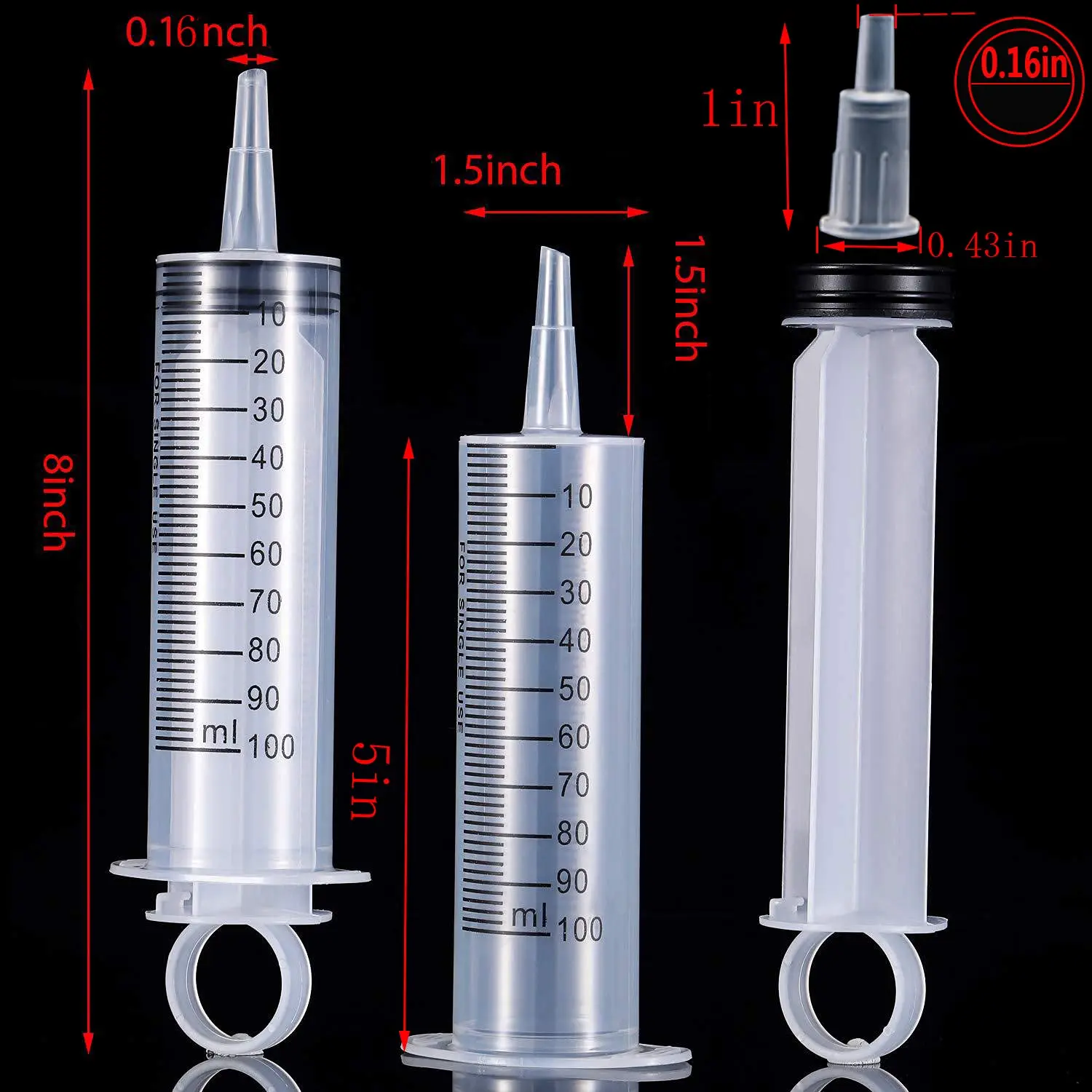 Large Capacity Syringe Reusable   Plastic Pump Nutrient Sterile Health Measuring Syringe pumping oil feeding enema glue filling