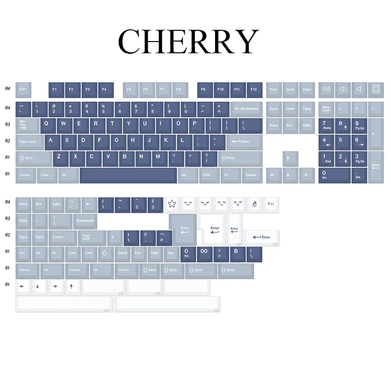 

Механическая клавиатура с 173 клавишами Cherry Profile PBT A, колпачки для клавиш, колпачки для клавиш Double Shot, подходит для механической клавиатуры Mx ...