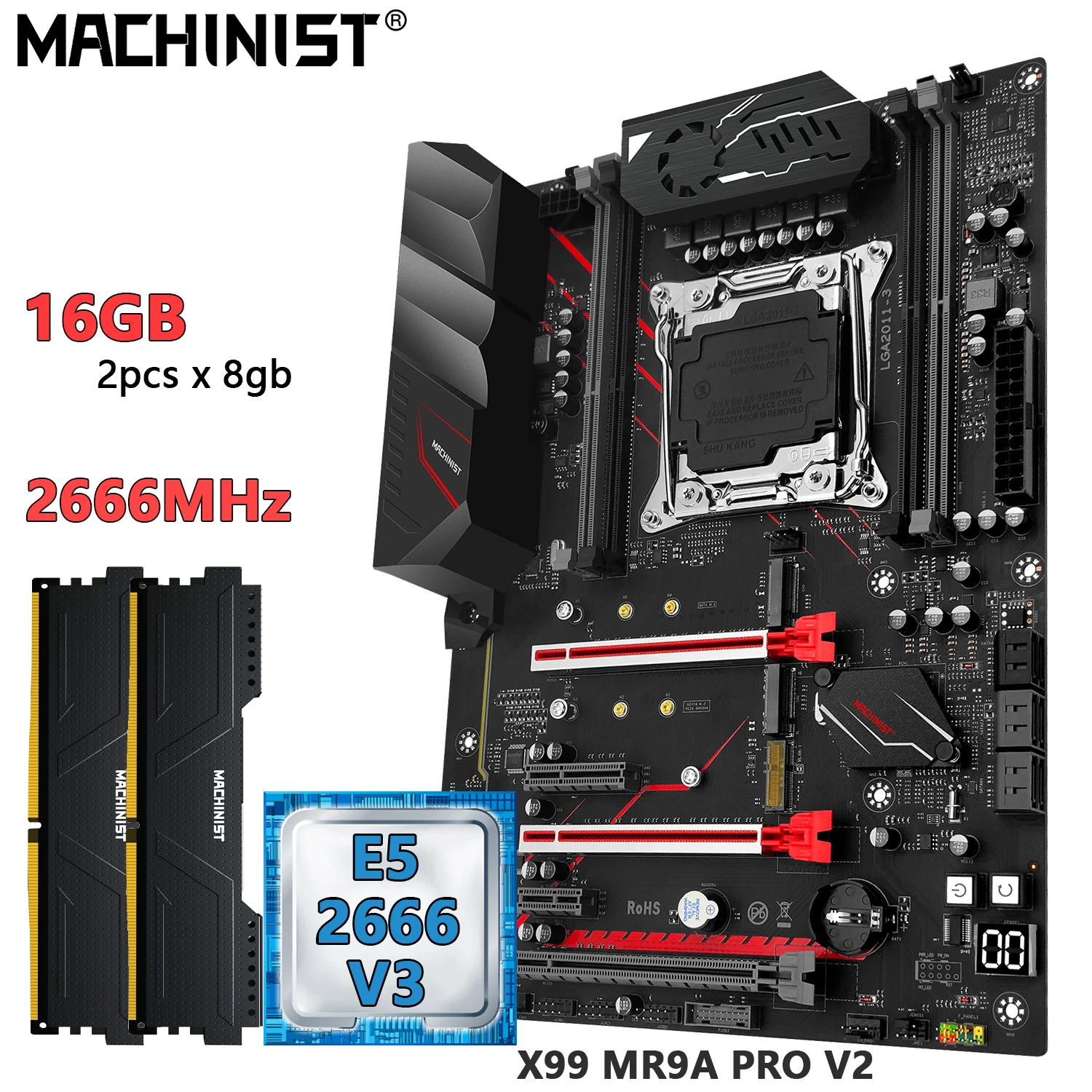 Комплект материнской платы Machinist X99 ATX с процессором Intel Xeon ...