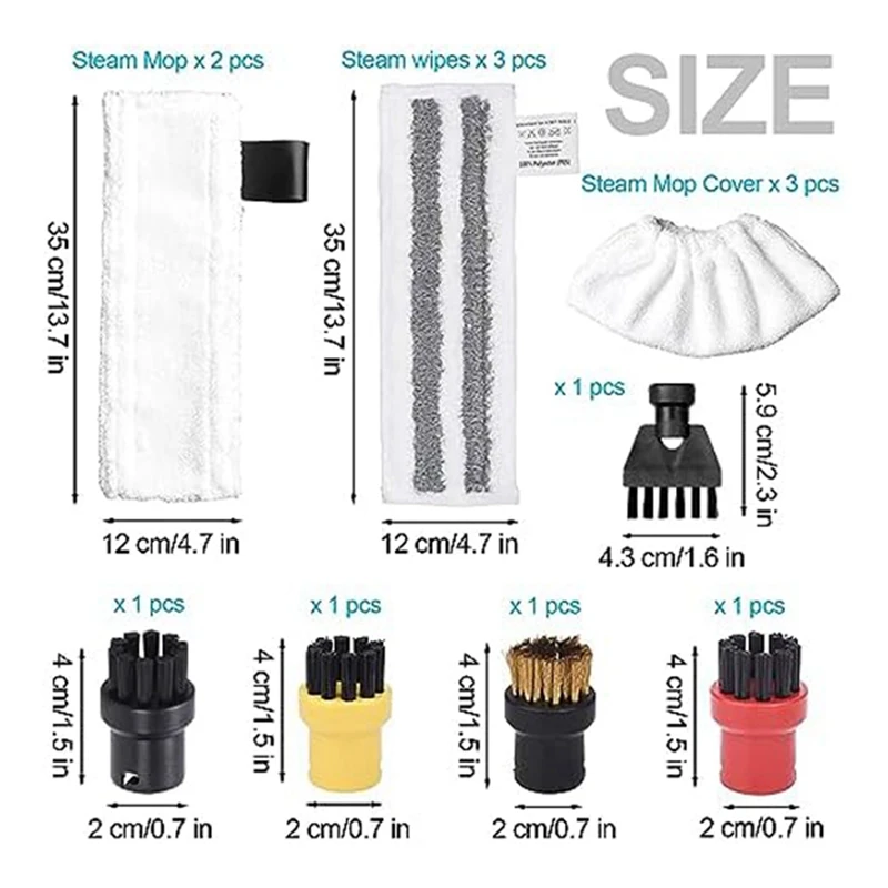 Аксессуары для пароочистителя Karcher Easyfix SC1 SC2 SC4 SC5 сменный набор щеток чистки ткани