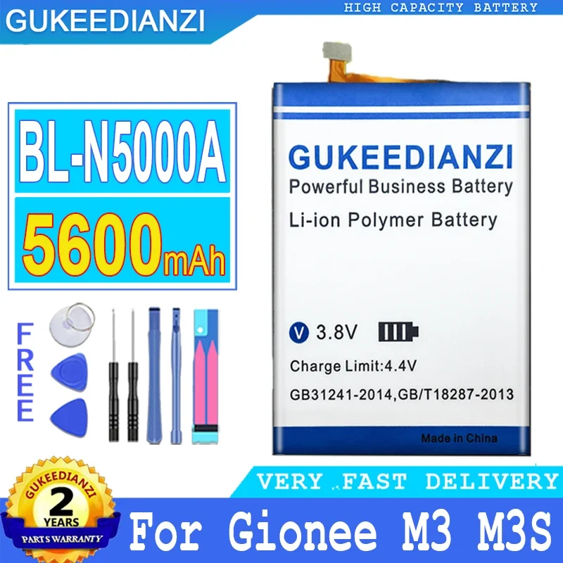 

BL-N5000A BLN5000A 5600mAh High Capacity Battery For Gionee M3 M3S M4 Marathon M 4 Mobile Phone Batteries High Quality