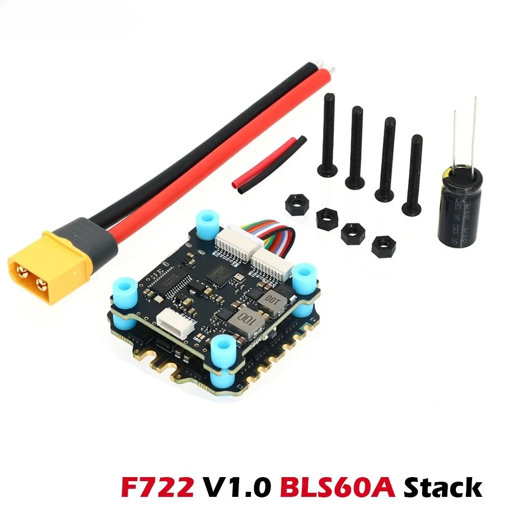 Фото SoloGood F722 60A Stack ICM42688P FC + BLHELI_S 60A 4in1 ESC 30,5X30,5 мм 2-6S RC FPV Запчасти для дрона для фристайла №5