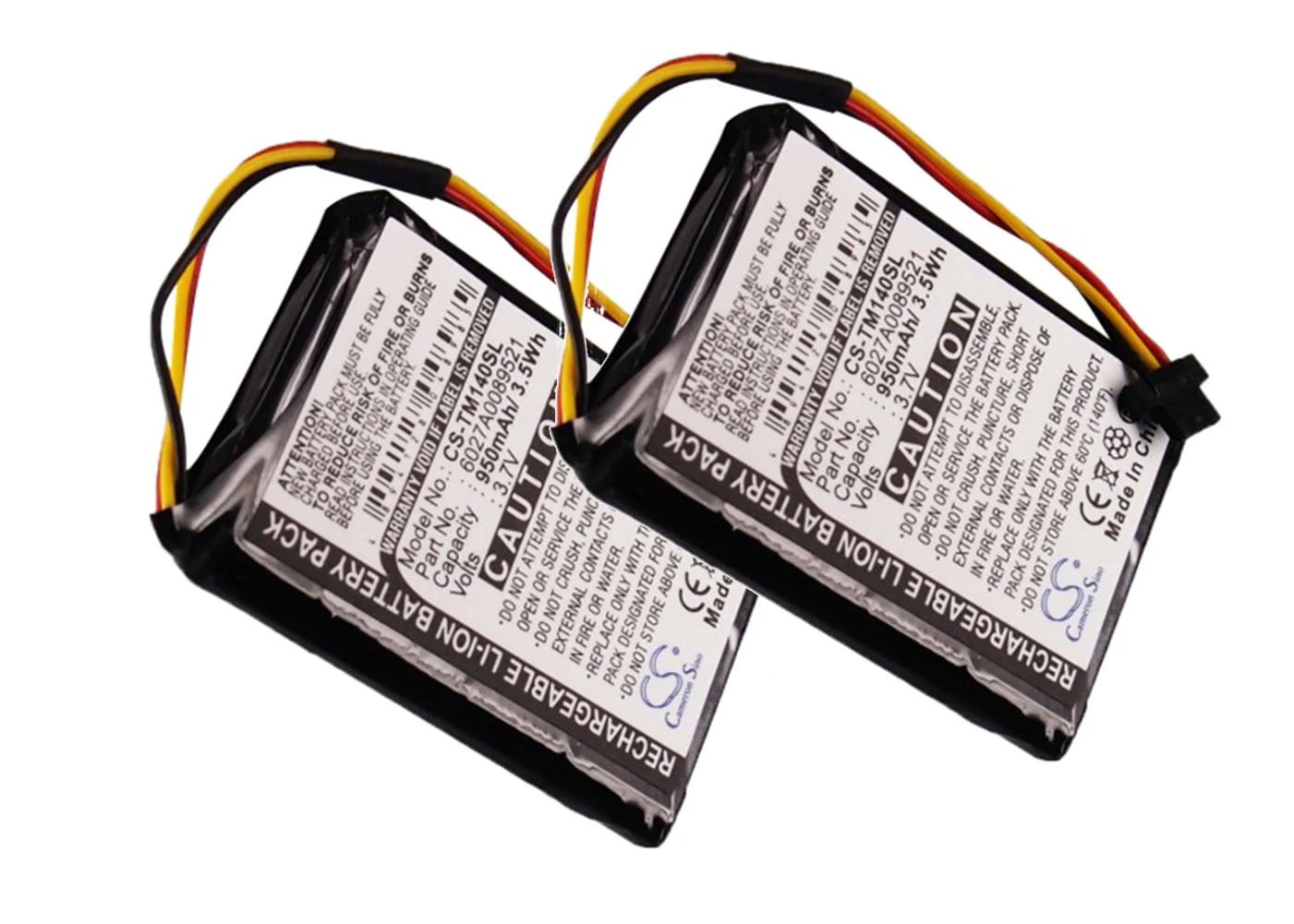 

Аккумулятор 950mA для TomTom One 140, One 140S 6027A0089521, AHA11110005, FMB0932008731, P2, VF65, VF6D, VF6S, 2 упаковки