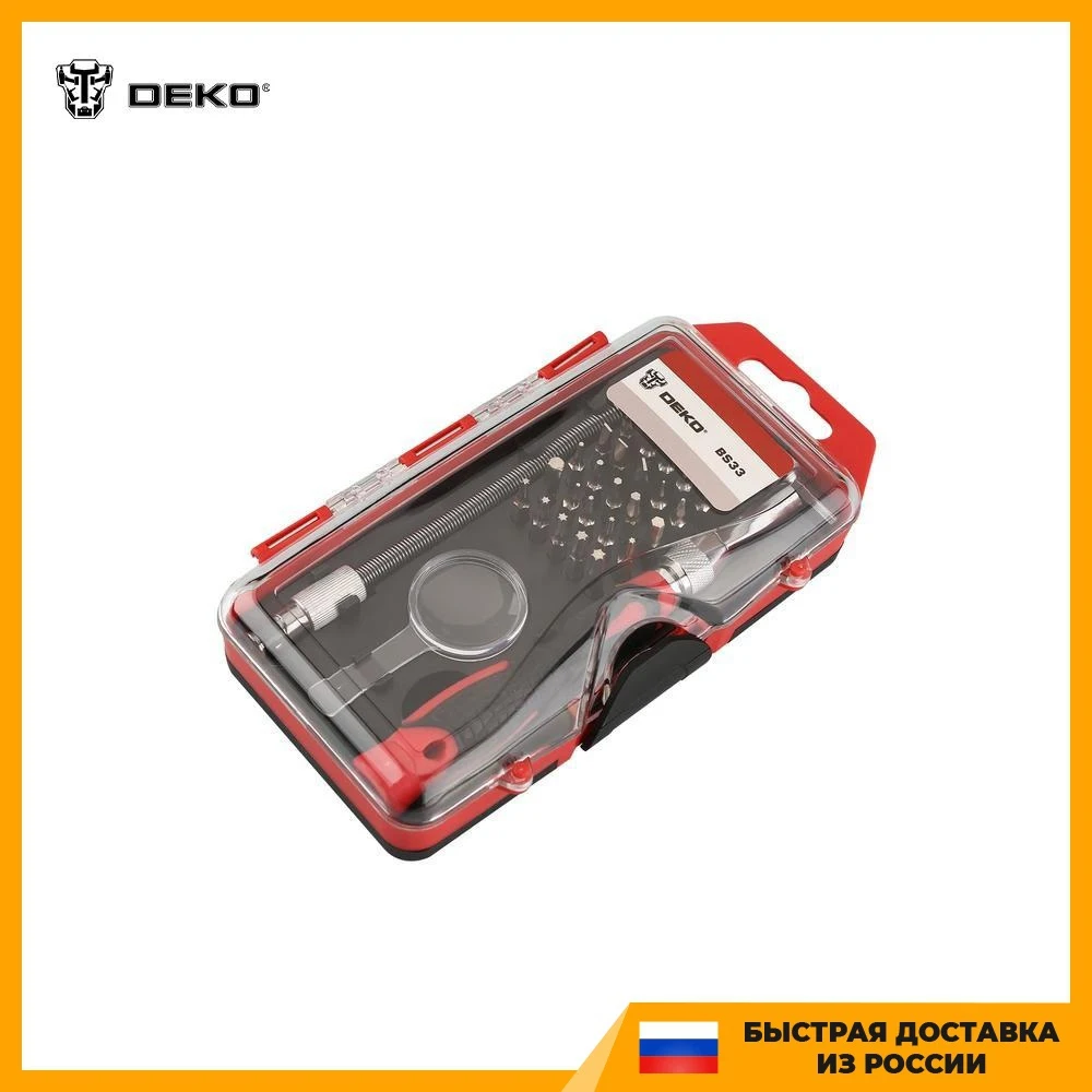 Набор бит DEKO BS33 065-0718 Отвертка с гибким удлинителем и битами (30шт) в кейсе |