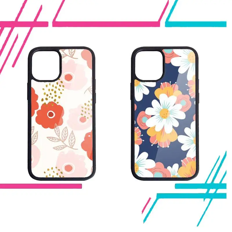 

Daisy Floral flower Phone Case PC for iPhone 11 12 13 pro XS MAX 8 7 6 6S Plus X XR Luxury shell funda