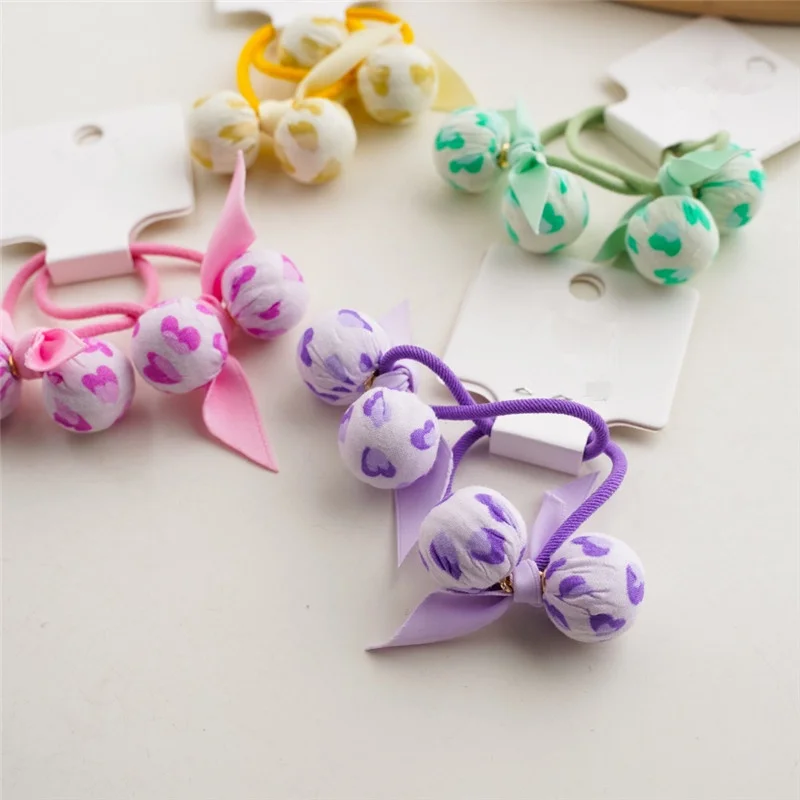 

2 шт./компл. Детские эластичные резинки для волос с бантом