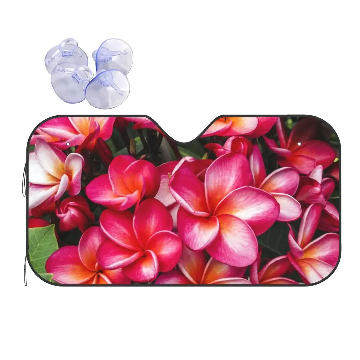 Зонт от парареза freckhevole rosso 70x130 см Plumeria Flower foglio di alluminio parasol visiera Car-styling