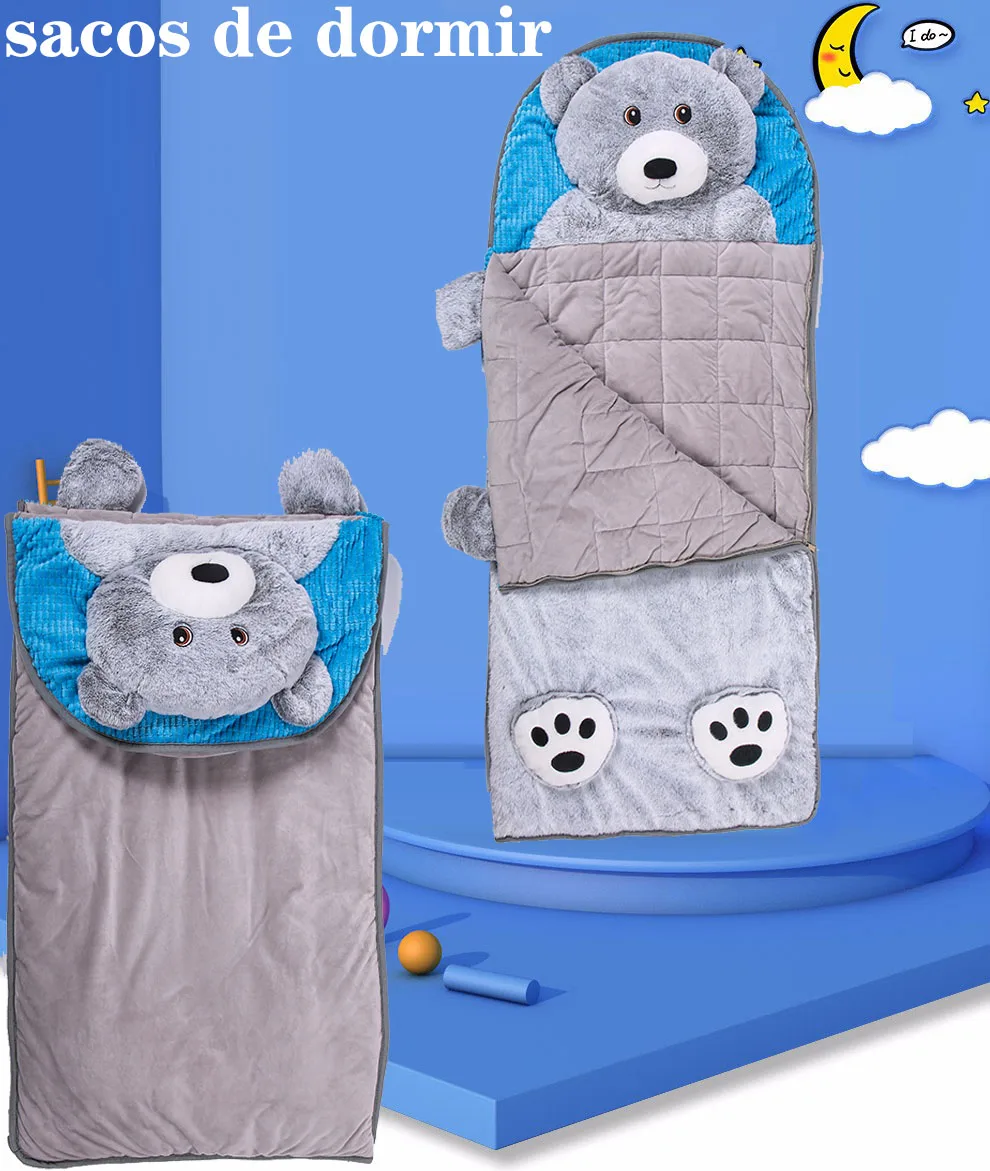 Children's Sleeping Bag for Birthday Gift Kids Cartoon Sleepsacks Doll Pillow Baby Cartoon Sleep Sack For Boys Girls