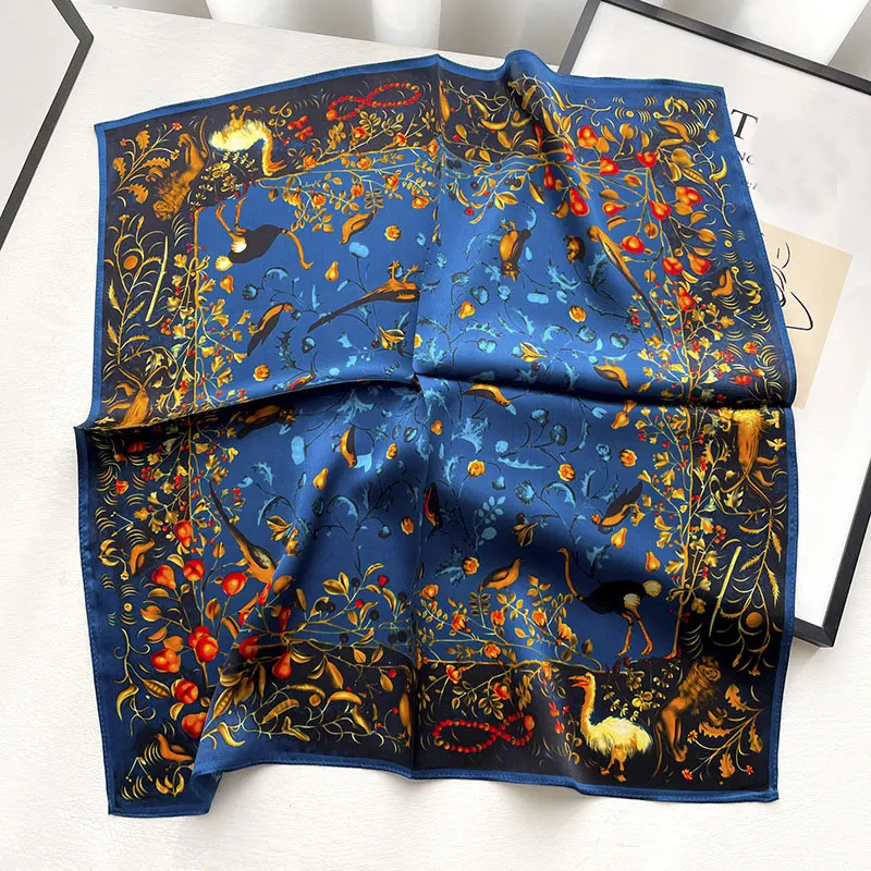 

100% Silk Scarf Fashion Women Beach Scarves Shawl Bandana Hijab Pashmina Satin Printed Foulard Femme Head Scarfs Gift For Lady