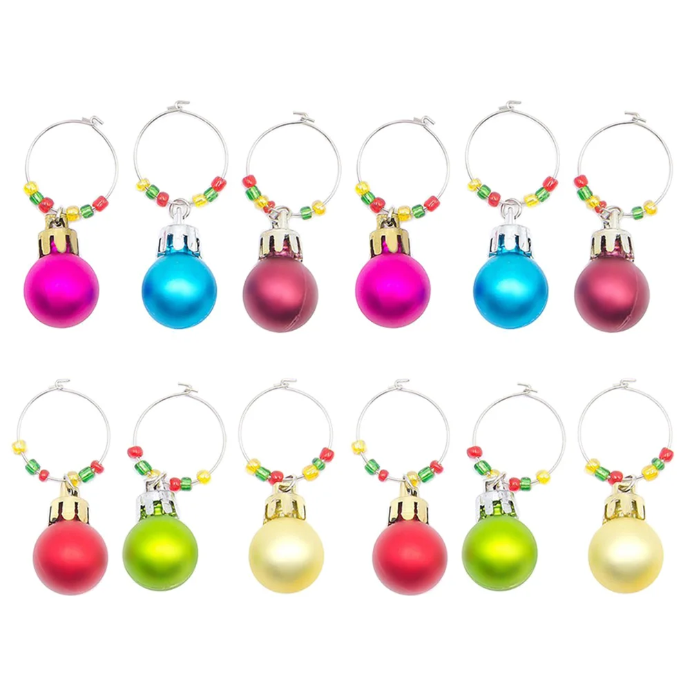 

Winechristmas Charms Markers Identifiers Champagne Tagscocktail Glasses Identifier Drink Thanksgiving Identification Marker