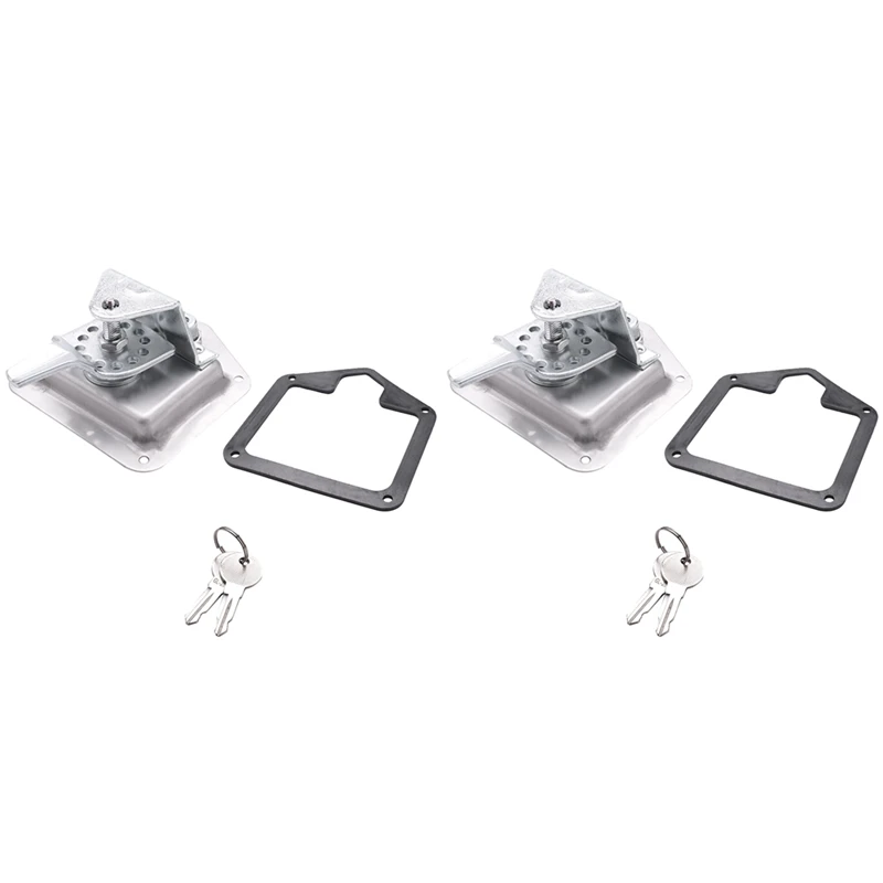 

2X Stainless Steel Car Folding T-Shaped Handle Lock Trailer Plane RV Caravan Truck Engineering Vehicles Latch