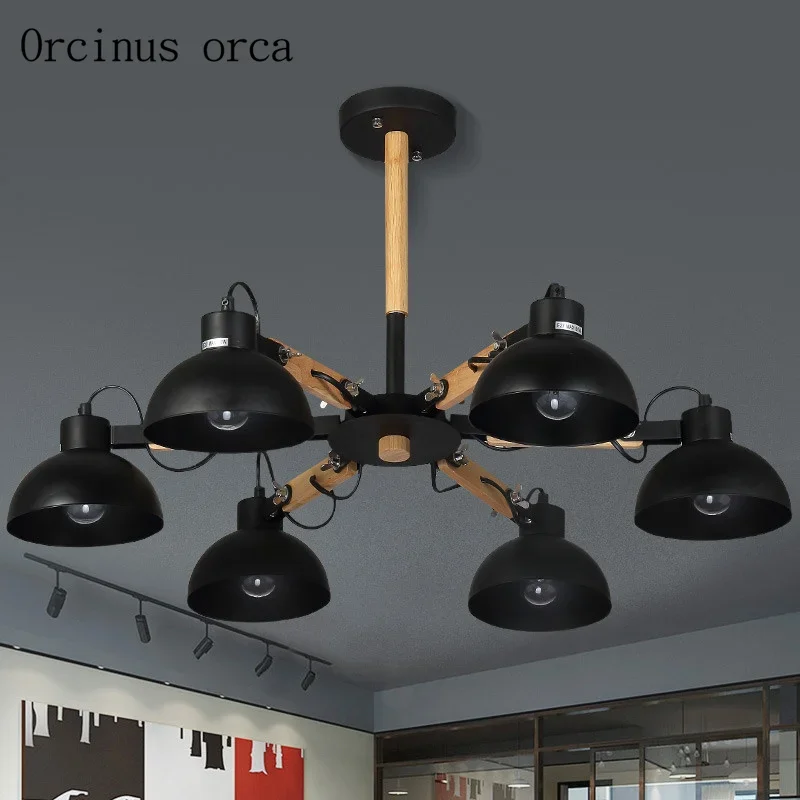 Скандинавская современная простая деревянная люстра для гостиной спальни