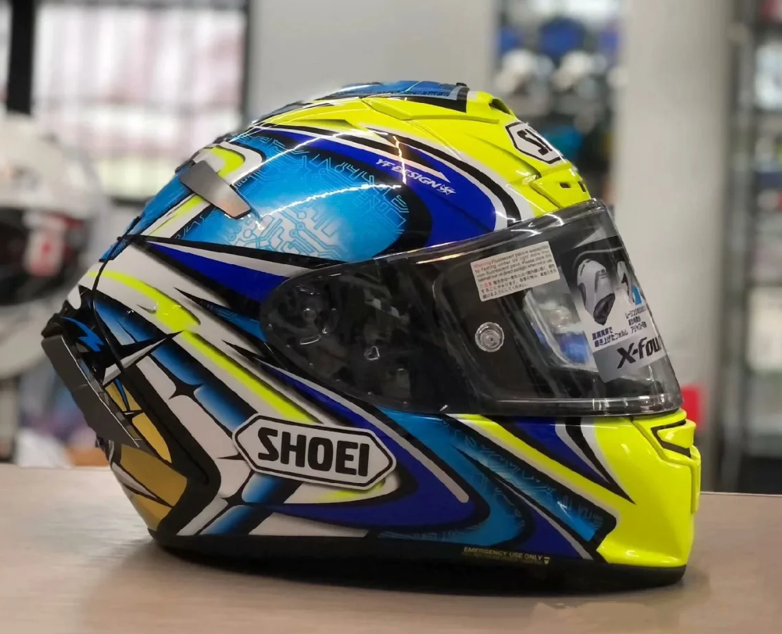 Полнолицевой мотоциклетный шлем X14 Marquez YELLOW Daijiro для езды на мотокроссе гоночный