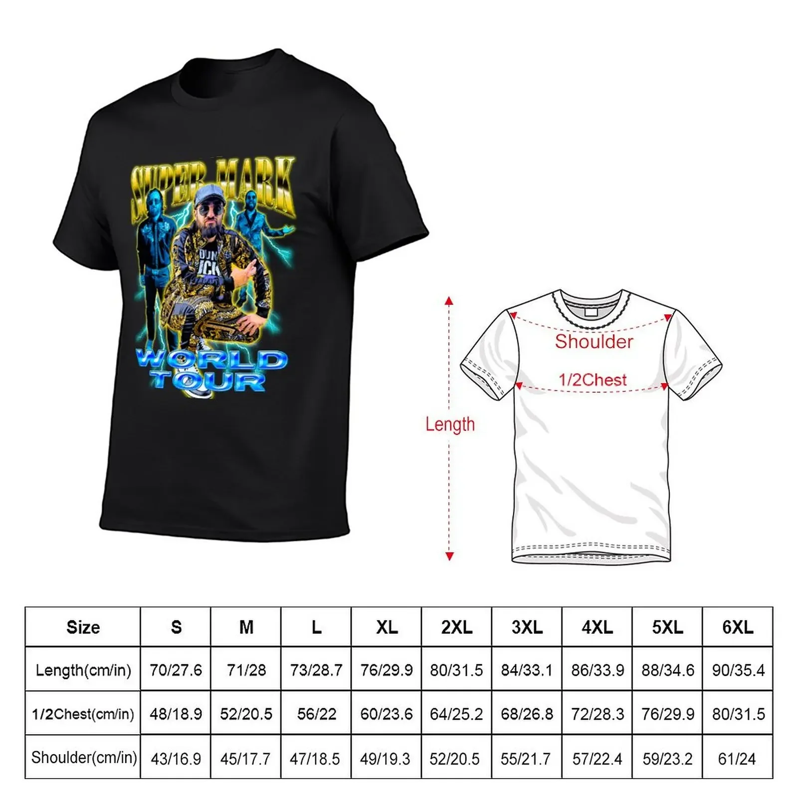 SUPERMARK WORLD TOUR T-Shirt customs design your own shirts graphic tee anime t men