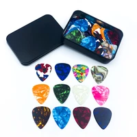 100pcslot 0 71mm 0 96mm 0 46mm thickness guitar picks celluloid plectrum pearl random color mediators guitar accessories