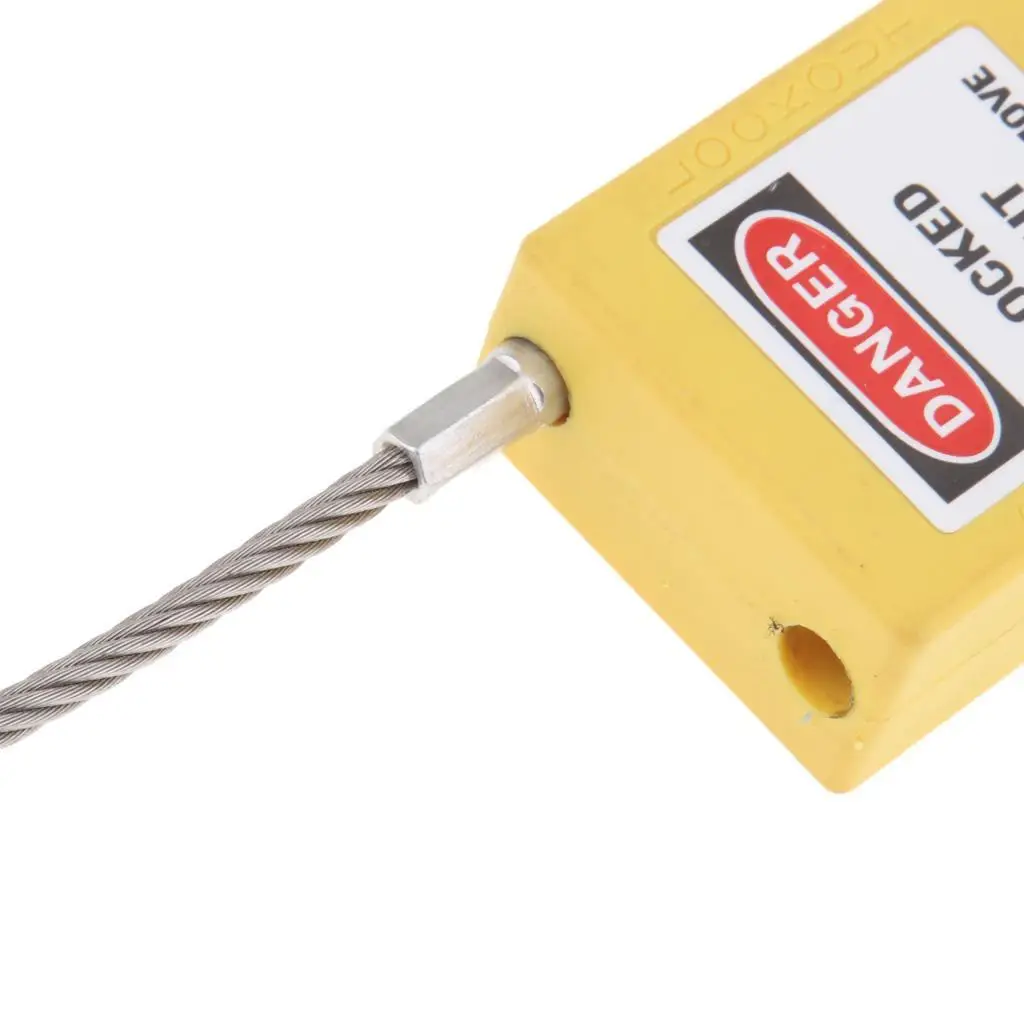 

Stainless Steel Cable Safety Padlock Lockout Isolation Lock 7 Color White