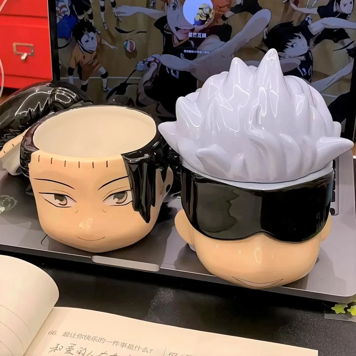 Керамическая кружка Anime Jujutsu Kaisen чашка для воды Satoru Gojo Megumi Yuji Nendoroid Geto Suguru