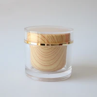 200g capacity transparency acrylic material cream bottlecream jar with wood grain pot