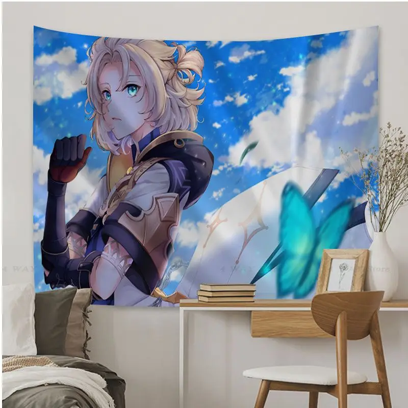 Albedo Genshin Impact DIY настенный гобелен дешевый хиппи подвесной богемный гобелены