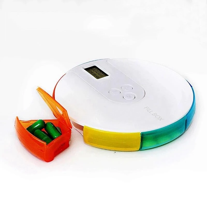 1 шт. 7-дневный автоматический дозатор таблеток белый пластик еженедельное