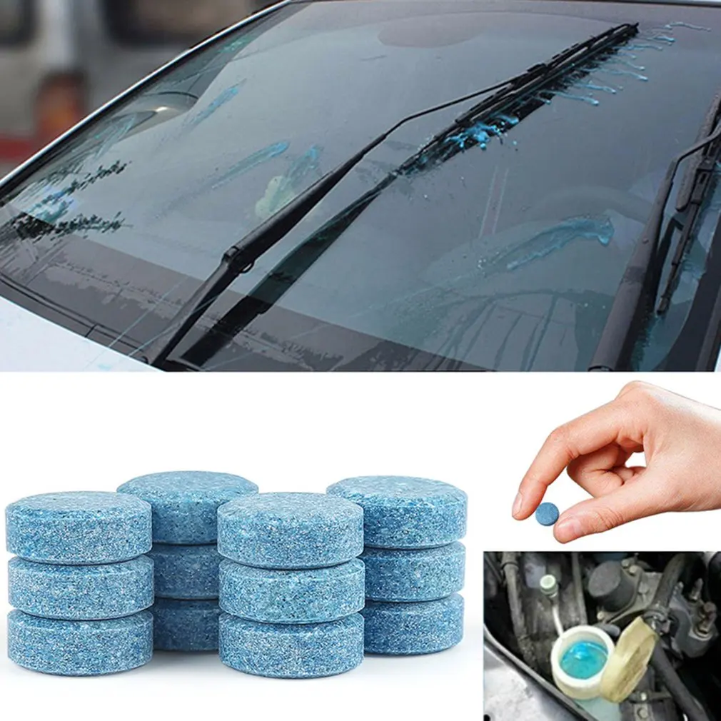 

20Pcs Car Solid Cleaner Windscreen Wiper Fine Effervescent Tablets Car Concentrated Glass Cleaner Car Wiper Cleaning Agent