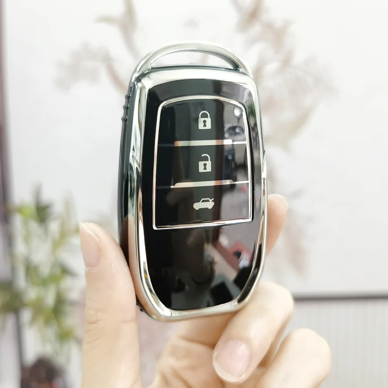 

Чехол для автомобильного ключа из ТПУ для Toyota CHR Hilux Fortuner Land Cruiser 200 Camry Corolla Crown RAV4 Highland Protector Shell Fob