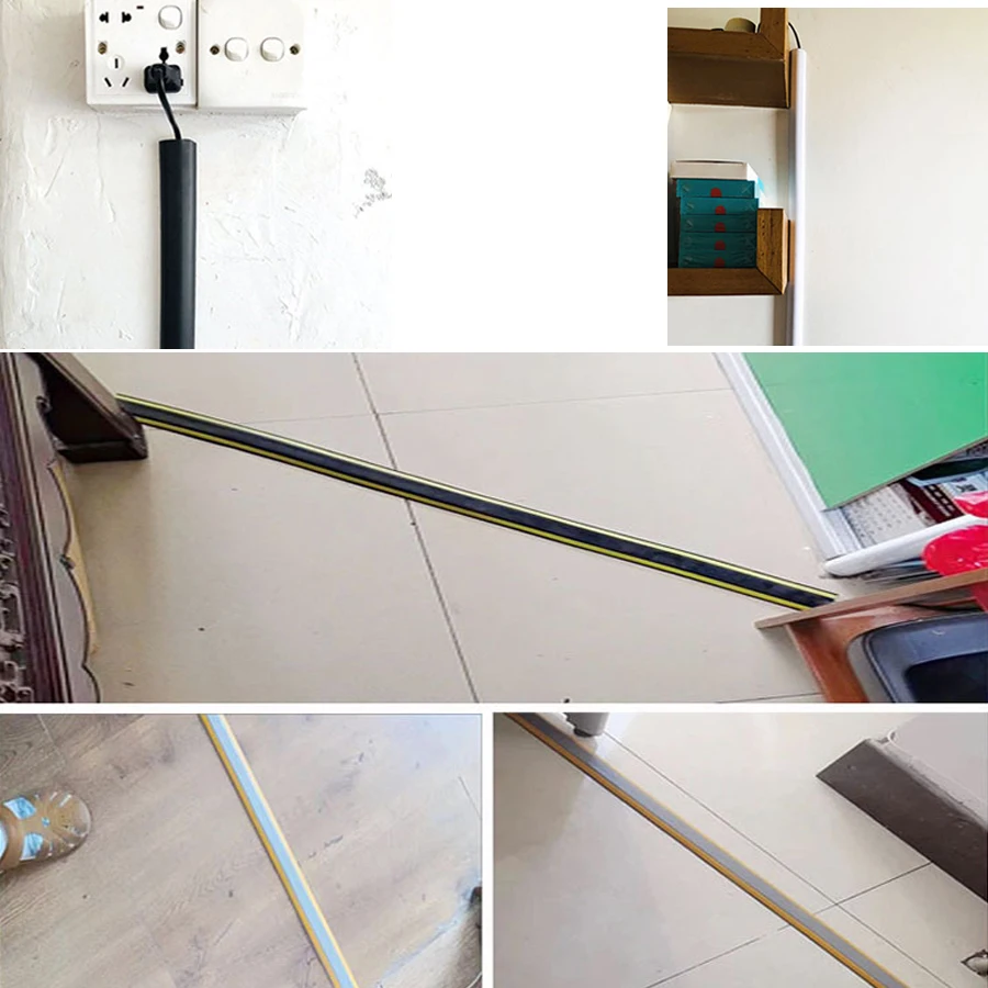 Самоклеящийся органайзер для напольного кабеля из ПВХ противоударный