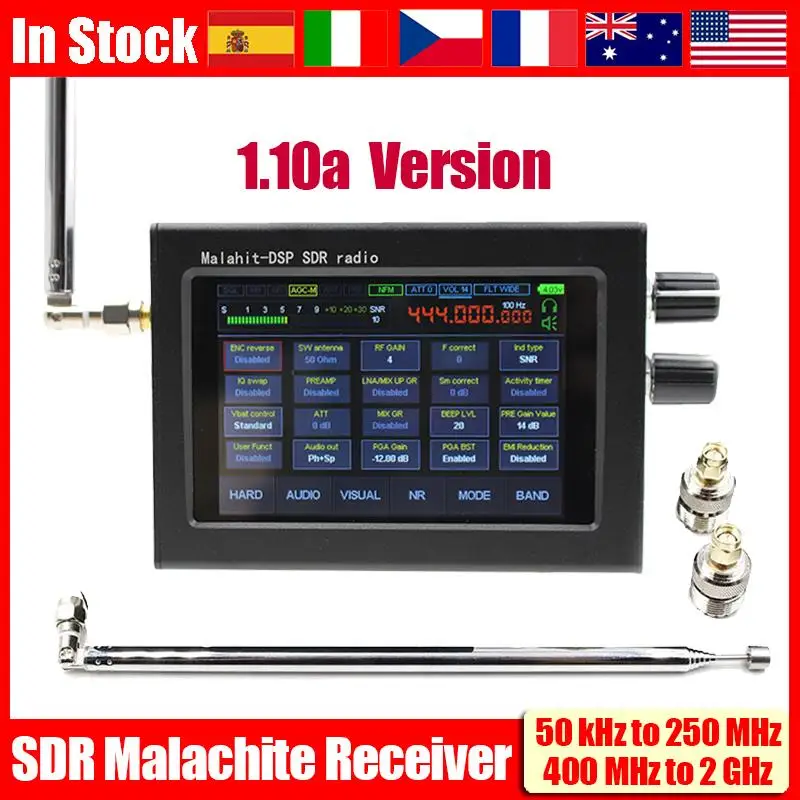 

1.10a 50K-250M 400MHz-2GHz Malachite Receiver SDR DSP Software Radio Shortwave Radio Receiver Malahite AM SSB NFM WFM