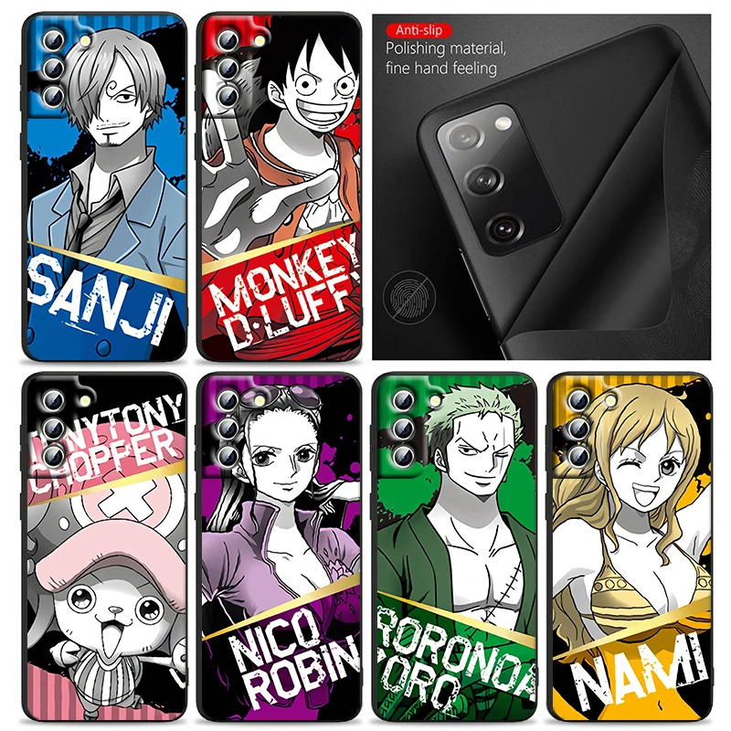 

Anime One Piece Fashion Poster Phone Case For Samsung S22 S21 S20 Ultra FE S10 S9 S8 Plus 4G 5G S10 Edge Silicone TPU Cover