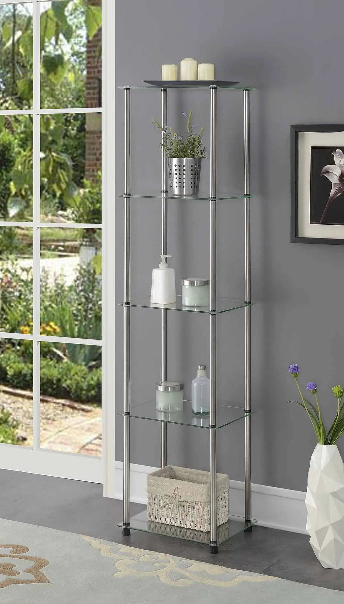 

Designs2Go Classic Glass 5 Tier Tower, Glass