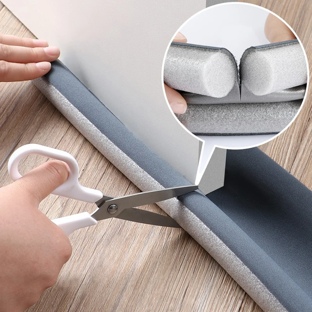 

Door Bottom Seal Strip Stopper Under Door Draft Guard Stopper Soundproof Strip Cuttable Energy Saving Dustproof Bathrooms