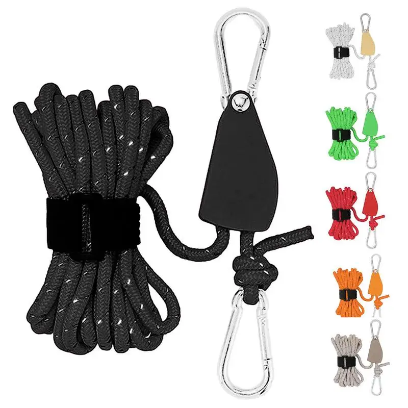 

1pcs Camping Awning Wind Rope Tent Hook tension Rope Fastener Fixed Buckle Pulley Tensioner Ratchet Hangers Lights Lifting Tool