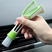1pcs car cleaning brush double ended air conditioner vent slit brush for bmw toyota tesla ford hyundai honda benz ford lexus kia