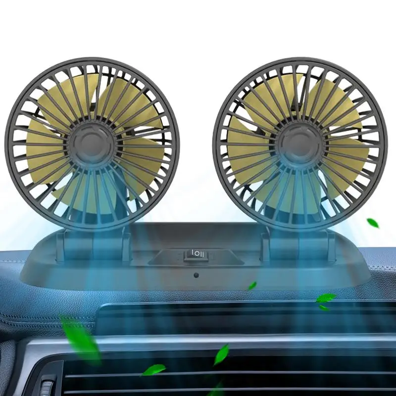 

Автомобильный вентилятор с двойной головкой, портативный и Перезаряжаемый вентилятор 12 в 24 В, настольный вентилятор с USB-зарядкой, летний охлаждающий автомобильный вентилятор, электрический вентилятор