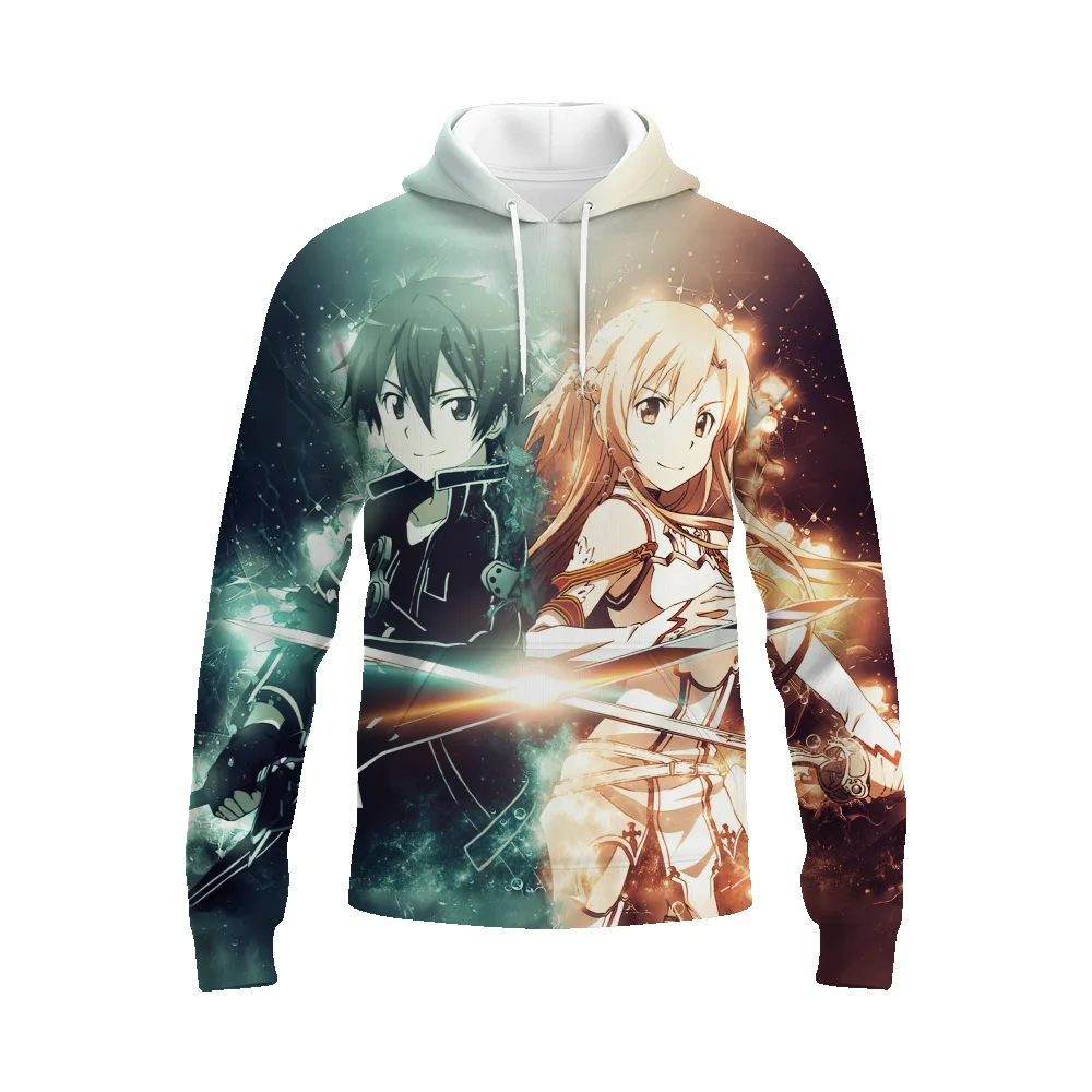 

Sword Art Online Anime Men's Sweater European and American Fashion Casual Clothing 2022 Everyday Plus Size Loose Top