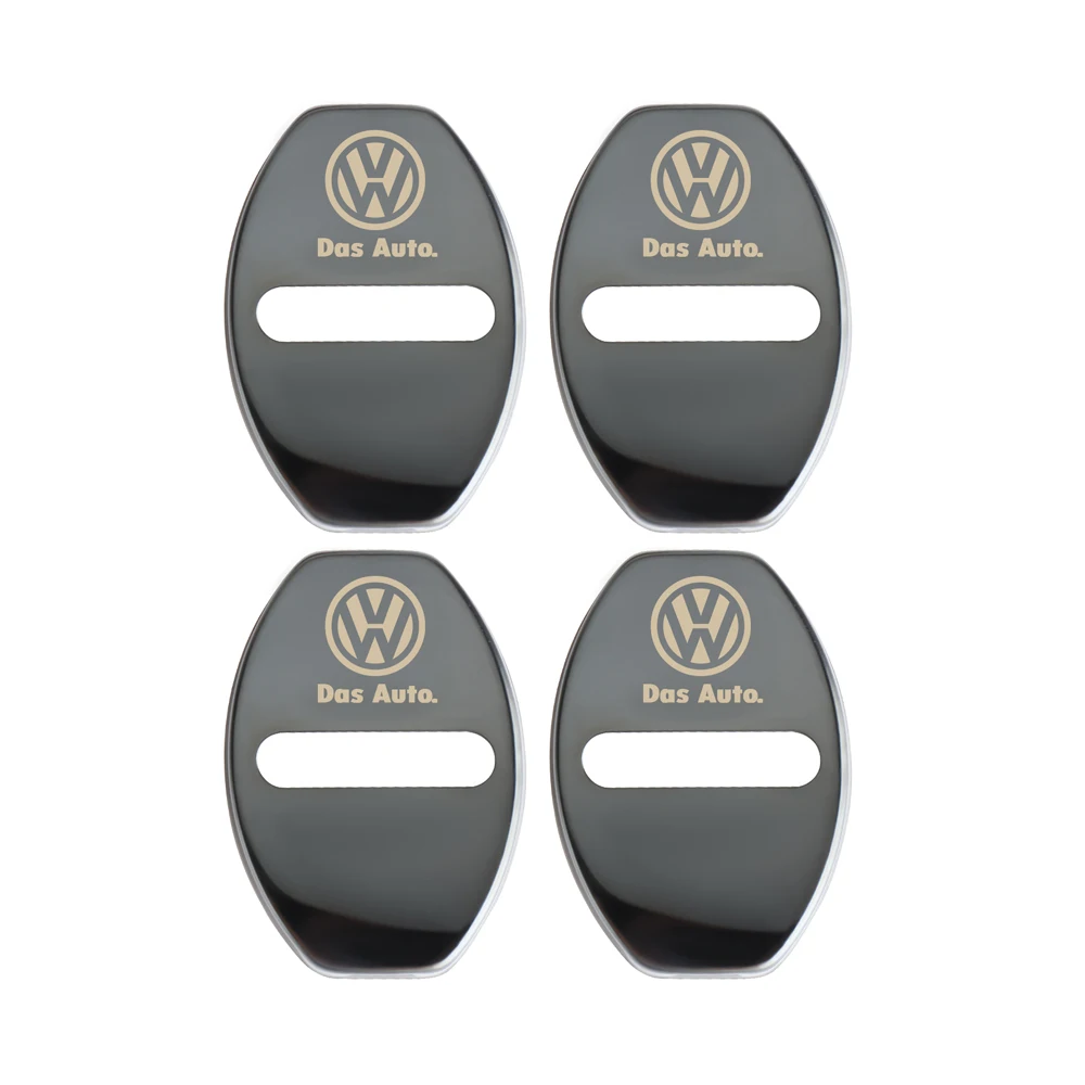 

4 шт. защитная крышка дверного замка автомобиля, металлическая наклейка для Volkswagen VW GTI R Golf Polo Tiguan Passat Jetta Lavida Rline Accossories