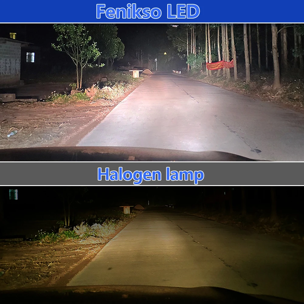 2 шт. Автомобильные светодиодные фары H4 H7 HIR2/9012 HB3/9005 HB4/9006