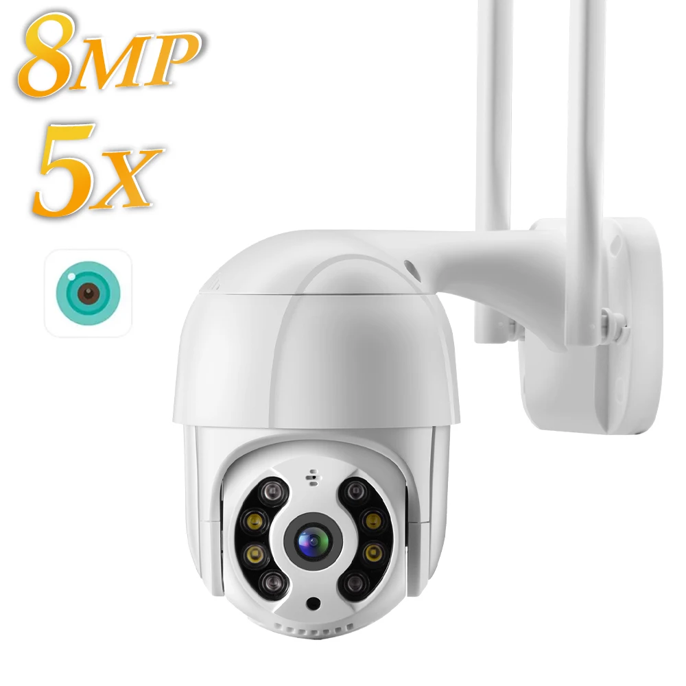 

HAMROL 8MP 4K HD PTZ Wifi Camera 5xDigital Zoom AI Human Detection Outdoor 1080P 3MP 5MP Wireless Video Surveillance Camera
