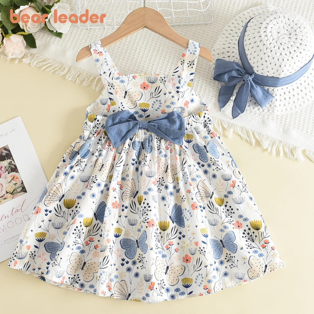 Bear Leader Toddler Baby Princess Dresses 2022 New Summer Newbron Baby Flowers Dresses Floral Costumes Kids Girls Cute Vestidos