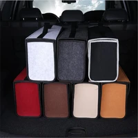 car trunk felt cloth storage box portable foldable storage box car interior storage organizer container bag black grey