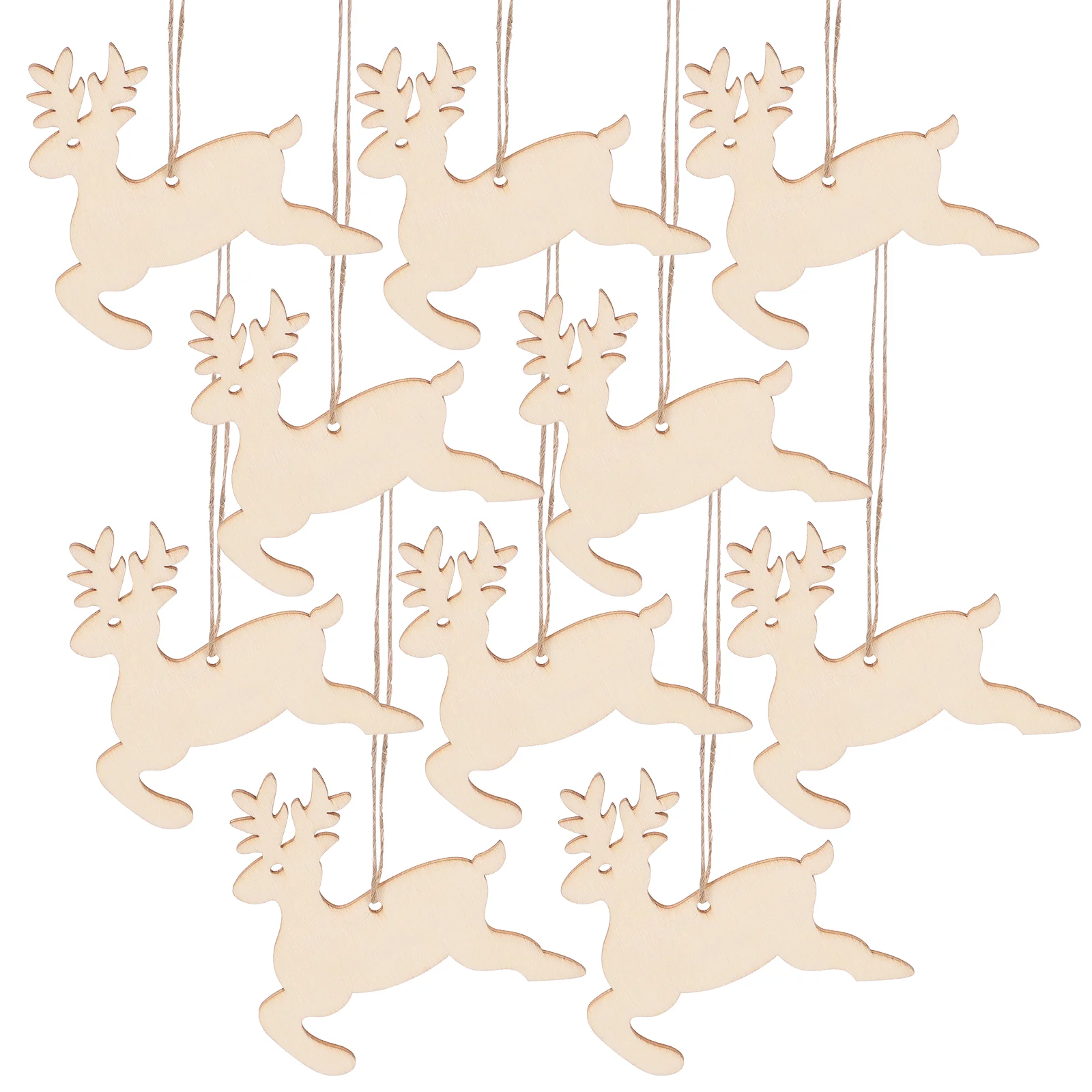 

Wooden Wood Christmas Hanging Xmas Tree Slice Tags Pendant Slices Diy Decoration Unfinished Ornaments Discs Gift Embellishments