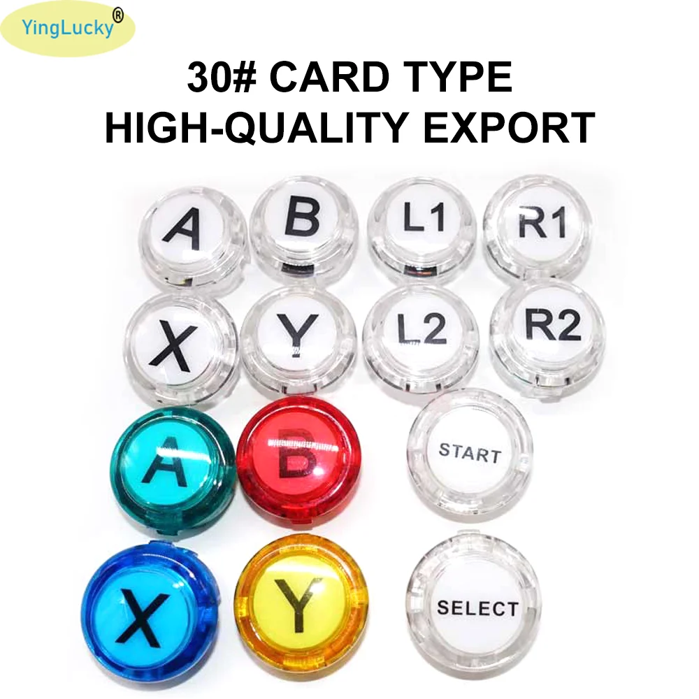 

1 шт., прозрачная аркадная Кнопка SANWA OBSC, 30 мм