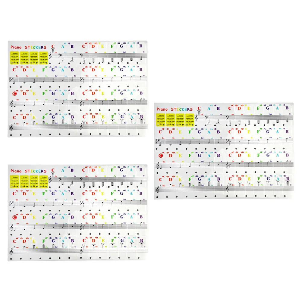 

Piano Keyboard Learning Set Piano Stickers Beginner Practice Piano Note Chart Accessories Piano Note Stickers Piano Roll Up