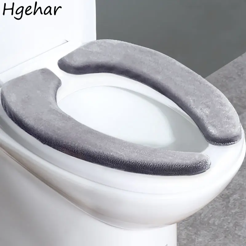 

Winter Warm Toilet Seat Cover Bathroom Accessories Short Plush Pure Soft Thicker Invierno Closestool-mat Washable Comfortable