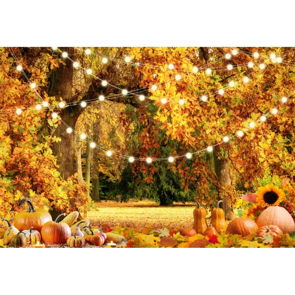 Фон для фотосъемки с изображением природного осеннего леса