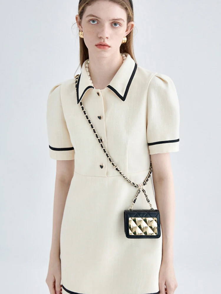 Летнее платье-рубашка поло с коротким рукавом женское модное платье в стиле