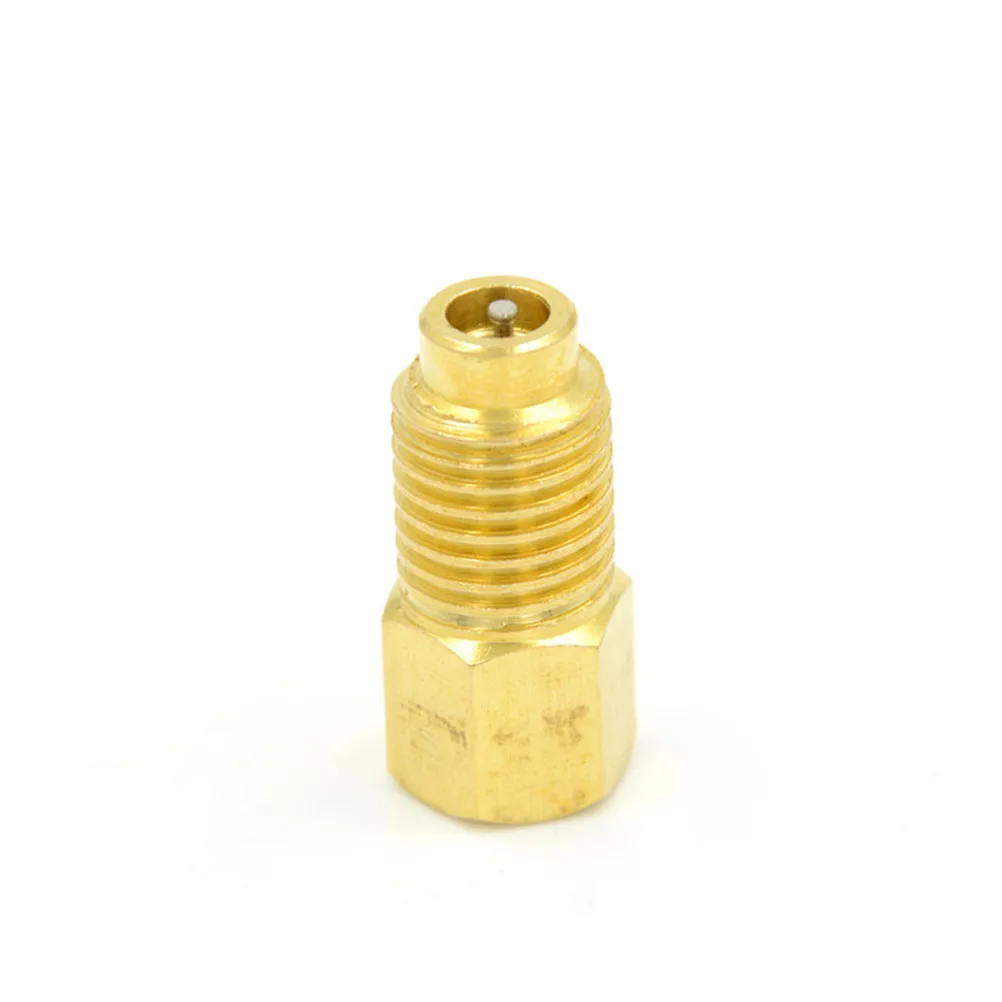 

1PCS R12 To R134a Fitting Adapter Outter 1/2" ACME Inner 1/4'' SAE Male Tool Parts Gold 10mm