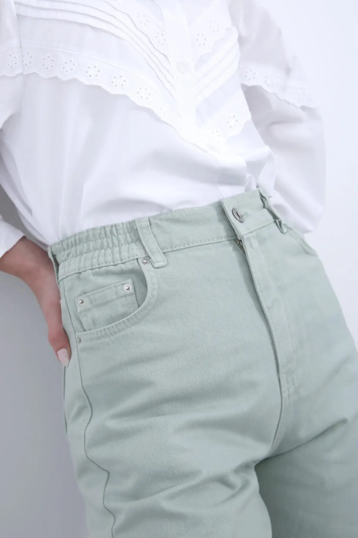 

Women s Green Water Wheel Mom Pants Women's Islamic Clothing Pants